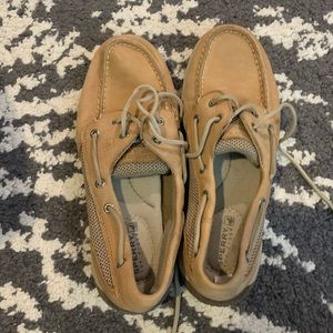 Tan Sperry shoes